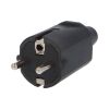 Vidlice 1106 IP20/230V/16A - domovní, gumová, černáFAM