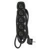Prodlužovací kabel – 5 zásuvek, 3m, černý *PC0513