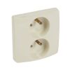 NIL ZÁSUVKA 2X2P+T BÉŽ.  *664833 Legrand