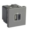 MOSN 2XUSB-A+C NABÍJEČKA 3A HL  *079392 Legrand