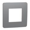 Unica Studio Color - Krycí rámeček jednonásobný, Dark Grey/Bílý *NU280221