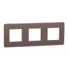 Unica Studio Color - Krycí rámeček trojnásobný, Chocolate/Černý *NU280617