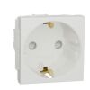 Unica - Zásuvka SCHUKO 2P+E 250V/16A, clonky, šroubová, Bílá *NU303718