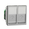 Unica - Zásuvka datová 2xRJ45 Kat.6 STP, 2M, Aluminium *NU342630