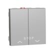 Unica - Žaluziový tlačítkový ovládač 10A, 2M, Aluminium *NU323730