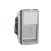Unica - Zásuvka datová 1xRJ45 Kat.5e UTP, 1M, Aluminium *NU341030
