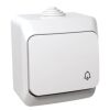 Cedar Plus IP44 - Ovládač tlačítkový řazení 1/0 se symbolem "zvonek", bílý *WDE000512 Schneider