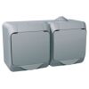 Cedar Plus IP44 - Zásuvka dvojnásobná SCHUKO 230V 16A 2P+SE, šedá *WDE000623 Schneider