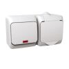 Cedar Plus IP44 - Zásuvka 230V 16A a spínač jednopólový s orient.kontrolkou řazení 1So, bílá *WDE000581 Schneider