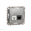 Sedna D/E - Datová zásuvka RJ45 kat.5e UTP + telefonní RJ11, Aluminium *SDD113458 Schneider