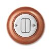 Decento® 3559K-C87345 52 ovládač zapínací dvojitý barva bílá (porcelán) / třešeň ABB