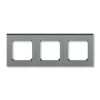 Levit®M 3901H-A05030 69 rámeček trojnásobný, pro vodorovnou i svislou montáž barva ocelová / kouřová černá ABB