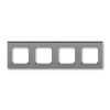 Levit®M 3901H-A05040 69 rámeček čtyřnásobný, pro vodorovnou i svislou montáž barva ocelová / kouřová černá ABB