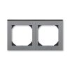 Levit®M 3901H-A05520 69 rámeček dvojnásobný s otvorem 55x55 barva ocelová / kouřová černá ABB