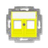 Levit® 5014H-A01018 64 kryt zásuvky komunikační přímé (2x), s kovovým upevňovacím třmenem barva  žlutá * ABB