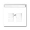Neo® 5014M-A11018 03 kryt zásuvky komunikační, s krycími clonkami (pro 2 zásuvky)barva bílá / bílá ABB