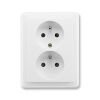 Classic 5512C-2349 B1 zásuvka dvojnásobná chráněná barva jasně bílá ABB