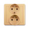 Swing® 5512G-C02249 D1 zásuvka dvojnásobná polozapuštěná s ochrannými kolíky barva béžová *ABB