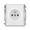 Element® 5519E-A02357 01 zásuvka jednonásobná, chráněná, s clonkami, s bezšroub. sv.barva bílá / ledová bílá ABB