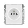 Element® 5519E-A02357 03zásuvka jednonásobná, chráněná, s clonkami, s bezšroub. sv. barva bílá / bílá ABB