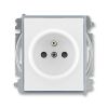 Element® 5519E-A02357 04 zásuvka jednonásobná, chráněná, s clonkami, s bezšroub. sv. barva bílá / ledová šedá ABB