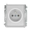 Time® 5519E-A02357 08 zásuvka jednonásobná, chráněná, s clonkami, bezšroubové svorky barva titanová ABB