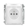 Element® 5519E-A02397 03 zásuvka jednonásobná, chráněná, s clonkami a víčkem, s bezšroub. sv.barva  bílá / bílá ABB