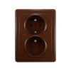 Swing® 5592G-C02349 H1 zásuvka dvojnásobná, s ochranou před přepětím barva hnědá *ABB
