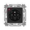 Levit®M 5599H-A02357 63 zásuvka jednonásobná, s ochranou před přepětím barva onyx / kouřová černá ABB