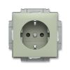 Zoni® 6620T-A07657 243 zásuvka jednonásobná s bočními kontakty, s clonkami barva olivová ABB