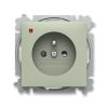 Zoni® 6699T-A06657 243 zásuvka jednonásobná, s clonkami, s ochranou před přepětím barva olivová ABB