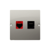 Simon Basic BM5T.02/29 Zásuvka datová RJ45 kat. 5e + telefonní RJ12 (přístroj s krytem) saténová
