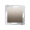 Simon 54 GO DESRGB1W.01/44 Stmívač wLightBox pro LED typu RGB/RGBW/CT (přístroj s krytem), zapuštěný, Wi-Fi zlatá metalizovaná