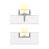 Přisazený hliníkový profil 24x10 mm, mléčný difuzor 1m *ML-761.008.43.1