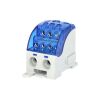 Blok pro rozdělení fází PDB 490, 1pól., 490A, 1000V, modrý/průhl. víko, na DIN *1004083 eleman