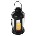 DCLV16;BLACK LANTER 1LED CANDLE 3AAA VNT