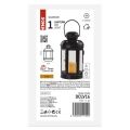 DCLV16;BLACK LANTER 1LED CANDLE 3AAA VNT