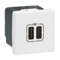 MOSN 2XUSB-A+C NABÍJEČKA 3A 2M  *077592 Legrand