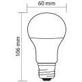 Žárovka LED  8W E27 svítivost 806 lumen teplá bílá 2700 Kelvin vyzařovací úhel 320° *ML-321.102.87.0 McLED