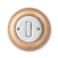 Decento® 3559K-C06345 50 přepínač střídavý barva bílá (porcelán) / přírodní buk ABB