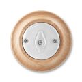 Decento® 3560K-C06345 50 přepínač střídavý, otočný barva bílá (porcelán) / přírodní buk ABB