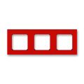 Levit® 3901H-A05030 65 rámeček  trojnásobný, pro vodorovnou i svislou montáž barva  červená / kouřová černá * ABB