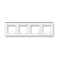 Levit® 3901H-A05040 62 rámeček   čtyřnásobný, pro vodorovnou i svislou montáž barva  bílá / kouřová černá * ABB