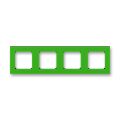 Levit® 3901H-A05040 67 rámeček   čtyřnásobný, pro vodorovnou i svislou montáž barva  zelená / kouřová černá * ABB