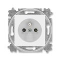 Levit® 5519H-A02357 01 zásuvka jednonásobná s ochranným kolíkem, s clonkami barva  bílá / ledová bílá * ABB