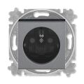 Levit®M 5519H-A02357 69 zásuvka jednonásobná s ochranným kolíkem, s clonkami barva ocelová / kouřová černá ABB