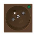 Zásuvka 45x45 s ochr. kolíkem, s clonkami, se signalizací provoz. stavu *5580N-C02357 H hnědá (RAL 8014) ABB