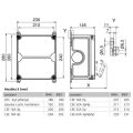 Rozvaděč FVE VARIABOX  2 stringy 2x svodič přepětí DC T1+T2, 2x pojistkový odpínač DC 2-pól, pojistky 16A, IP67 FVE 51 6334 VB.02