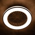 Svítidlo PLAVE LED CCT s ventilátorem, dálkový ovladač, změna barev světla, regulace výkonu ventilátoru *38033 Kanlux