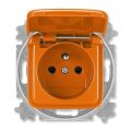 Reflex SI 6619B-A06387 P zásuvka jednonásobná s ochranným kolíkem, s víčkem barva oranžová ABB